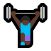 🏋🏿‍♀️ woman lifting weights: dark skin tone display on Windows